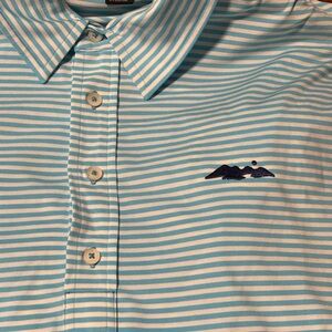 Ralph. Lauren RLX The Reserve At Lake Keowee Golf Polo  Size XL Teal Striped